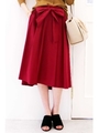 ライトチノ　アシンメトリースカート/ワイン(070)