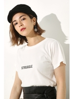 【AZUL by moussy】STRUGGLEロゴTEE/KHA