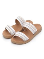 エスニックフットペットミュールサンダル/クロ