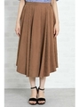 サーキュラーイレギュラーヘムミモレスカート/ベージュ(040)