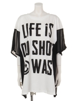 シースルーLIFE BIGトップス/ブラック