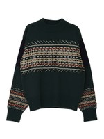 ベロアリボンデザインニットプルオーバー/BRN