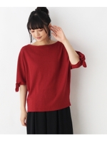 シルク混ドルマンニット/ワインレッド(063)