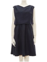 タックフレアワンピース/ネイビー