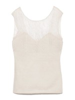 ノースリーブシースルエンブロイダリープルオーバー/IVR