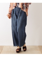 バイカラー加工デニムパンツ/ブルー(092)