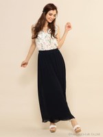 プリーツスカーチョ/ブラック