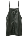 FAUX LEATHER JUMPER SKIRT/ブラック