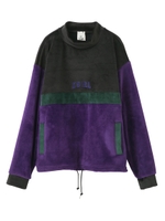 FLEECY COLORBLOCK TOP/オリーブ