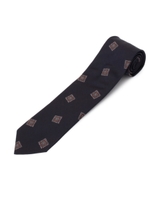 FRANCO BASSI シルク小紋柄ネクタイ/ブルー系(798)