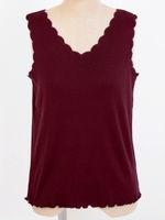 【WEB限定価格】スカラップリブタンク/グリーン