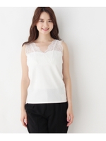 レースタンクトップ/ホワイト系(002)