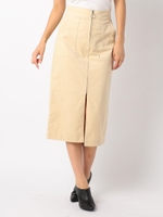 細コールタイトスカート/ベージュ