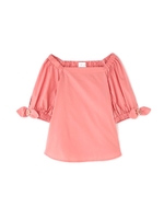 オフショルダークリスプブラウス/ピンク(090)