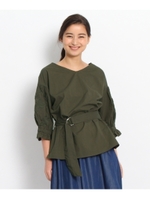 コットン混刺繍シャツ/ホワイト(001)