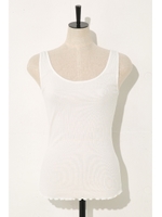 【AZUL by moussy】テレコラウンドヘムタンク/O/WHT