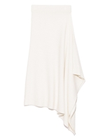 【emmi atelier】アシメトリーニットスカート/WHT