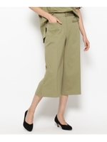 センタープレスフレアパンツ/カーキ(027)