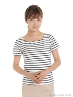 バックリボンカットソー/オフホワイト