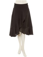 ラッフルフレアスカート/ブラック