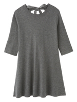 PEACH JOHN/バックリボンニットミニワンピ/ヘザーチャコール