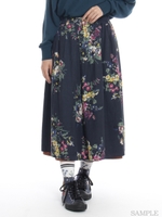 【30th Anniversary】アンティークフラワーリバーシブルスカート/ネイビー