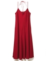 バックサテンキャミワンピース/レッド