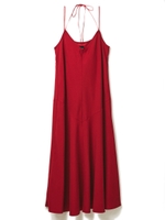 バックサテンキャミワンピース/レッド