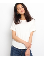 バックプリントコットンTシャツ/ホワイト(001)