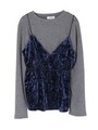 ベロアキャミSET TOPS/NVY