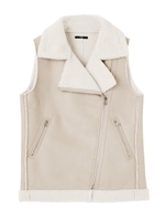 ボアフェイクファーベスト/GRY