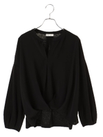 ・裾タックスタンドネックプルオーバー/アイボリー