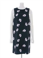 オリジナルフラワーノースリワンピース/グレー