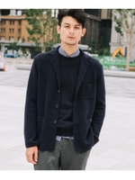 クレープニットジャケット/ネイビー(094)