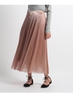 シャイニープリーツスカート/ダークブラウン(043)