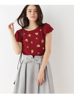 ハイツイストコットン刺繍ニット/ボルドー(064)