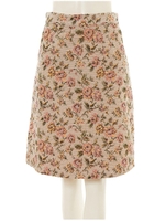 フラワーゴブランスカート/ベージュ