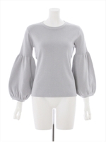 袖バルーンニット/キャメル