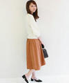 配色イレギュラーヘムスカート