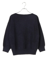 ・ガーターラメニットプルオーバー/ベージュ