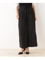 ドット柄ワイドパンツ/ブラック(119)