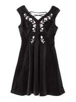 ドレープ　エンブロイダリー　ワンピース/ピンク(090)