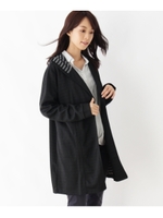 フーデットロングカーディガン/ブラック(019)