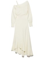 ワンショルダールーズニットワンピース/BLK