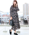【期間限定】カシュクール花柄マキシワンピース