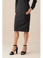 コットンバックサテンスカート/ブラック(010)