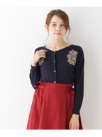 フラワーカットワークカーディガン/オフホワイト(003)