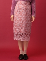 モールラメレースタイトスカート/ピンク