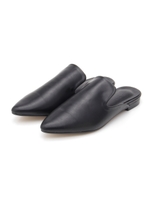 FAKE LEATHER POINTED サンダル/ブラック