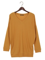 T/RフライスVネックドルマン長袖/コイブルー